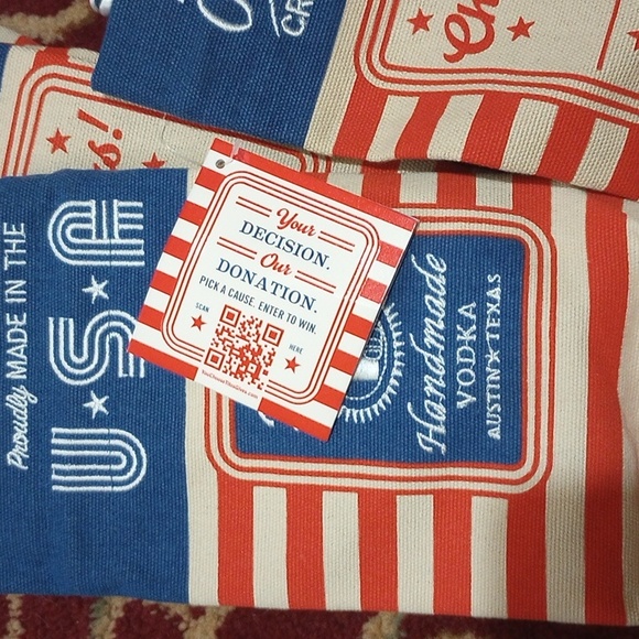 8 Tito's Craft Vodka Stars And Stripes Embroidered Canvas Drawstring Bag - Picture 2 of 3